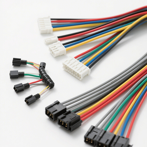 Connecteurs d'adaptation de faisceau de câblage à âme en cuivre personnalisés, gaine en nylon/PVC codée par couleur, homologués 24V/220V pour applications électroniques - Product Image 1