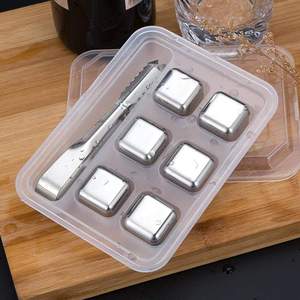Utensilios de Bar Ecológicos de Acero Inoxidable, Cubitos de Hielo para Whisky, Juego de Piedras de Hielo para Vino Personalizadas al por Mayor - Product Image 3