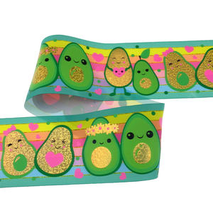 Cinta <span class=keywords><strong>de</strong></span> Grosgrain con Estampado <span class=keywords><strong>de</strong></span> Aguacate, Diseño <span class=keywords><strong>de</strong></span> Personaje <span class=keywords><strong>de</strong></span> Aguacate en Lámina Dorada <span class=keywords><strong>para</strong></span> Manualidades, Envoltura <span class=keywords><strong>de</strong></span> Regalos, Colores Pastel Surtidos - Product Image 6