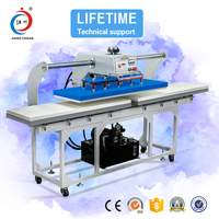 Presse à chaud hydraulique double station haute pression, très demandée pour l'impression par sublimation sur vêtements