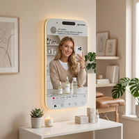 Miroir LED sans cadre personnalisé avec capteur tactile pour salons de beauté et salons - Design moderne, éclairage réglable