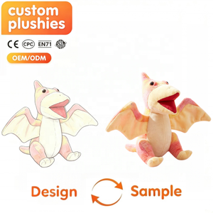 Peluche de dinosaure personnalisée, peluche douce de pterosaure, parasaurolophus, spinosaure, ankylosaure, peluche de zoo, cadeau pour enfants, OEM ODM - Product Image 1