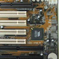 Carte mère de bureau P6BX-370E ISA 3/PCI 4 ATX, nouveau port VGA/LAN monocanal, compatible Win98/Win95/Dos6.22