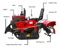 Trang Trại Tilling Máy/Mini Đất Bulldozer Máy Cho Người Trồng Trọt Với Nhỏ Crawler Chains Máy Kéo