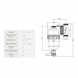Avonflow từ nồi hơi lọc trung tâm hệ thống sưởi ấm 12000 gauss nồi hơi Dirt separator - Product Image 5
