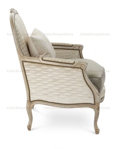 Canapé royal en bois antique, sofa de loisirs, design fait à la main, de haute qualité, 2 pièces - Product Image 3
