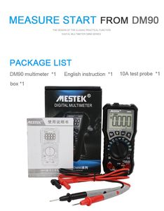 MESTEK DM90 6000 comptes multimètre numérique universel NCV testeur de plage automatique - Product Image 6