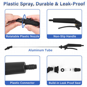 Bahçe ve Araba Yıkama, Evcil Hayvan Banyosu için Manuel Ayarlanabilir Nozul Tetikli Sprey Çubuğu, Katlanabilir Teleskopik Saplı Su Tabancası - Product Image 3