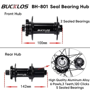 OEM/ODM BUCKLOS MTB轮对山地自行车27.5/29英寸直通轴盘式制动器15 * 100毫米12 * 142毫米自行车轮对自行车零件 - Product Image 2