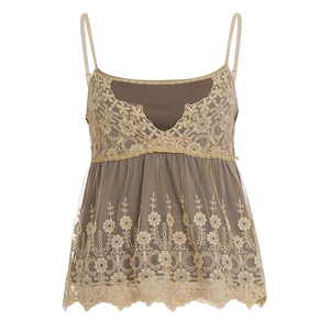 Summer Y2K Women Tank <b>Top</b> Sexy Lace <b>Patchwork</b> Floral Retro Crop Cami Loose Hem Wholesale - Product Image 6