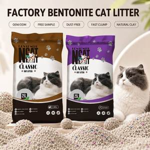 Arena Sanitaria para Gatos de Bentonita, Precio de Fábrica, 20 Kilos, Aglutinación Rápida, Bajo Contenido de Polvo, para Mayoristas - Product Image 1