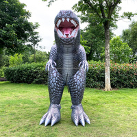 Costume de mascotte gonflable réaliste Godzilla de dessin animé Happy Sky, taille adulte unisexe pour les fêtes de Pâques/Halloween