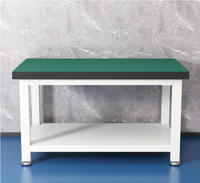 Banc de travail robuste avec roues, double couche, antistatique, atelier, ligne d'assemblage d'usine, table de travail, table de laboratoire avec tiroir