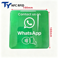 Plaque NFC en PVC étanche avec époxy, 100mm x 100mm, NTAG215 13.56MHz, tactile et flexible, pour avis Google