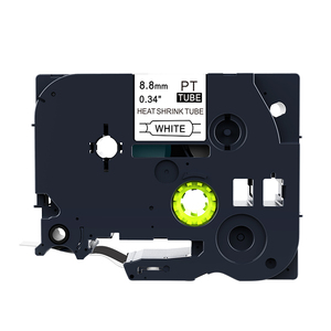 Ruban adhésif thermorétractable noir sur blanc 8,8 mm HSe-221 HSe221 HS221 HS-221 Étiquette compatible pour <span class=keywords><strong>Brother</strong></span> <span class=keywords><strong>P</strong></span>-<span class=keywords><strong>Touch</strong></span> HS Tube - Product Image 4
