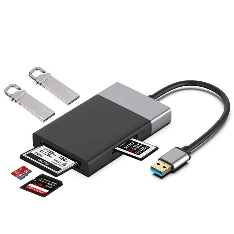 משלוח-נהג 6in1 רב USB 3.0 רכזת כרטיס קורא CF XQD SD TF זיכרון כרטיס סופר קורא OTG מתאם עבור Win Vista Mac מחשב