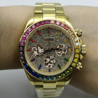 Montre à quartz pour homme en acier inoxydable de haute qualité et élégante avec mouvement VK63, design luxueux et fonctionnalités étanches