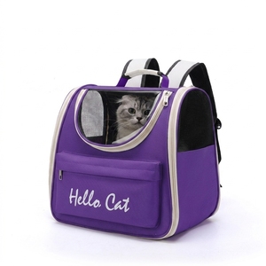 Sac de transport pliable pour animaux de compagnie en tissu Oxford respirant, sac à dos de voyage toutes saisons, sacoche portable pour vélo, pour chats et chiens, rangement facile - Product Image 6