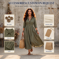 Robe chemise tissée d'automne pour la plage, les vacances, les voyages, les tenues décontractées, le bureau, les boutiques, les fêtes, sur mesure, marque privée