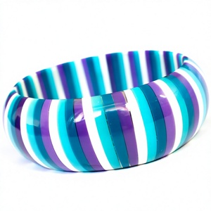 New Handmade Resin <b>Bangle</b> Bracelets Set Colorful Design Stylish Round Rings Artistic Home Decoration Craft Jewelry Wedding - Product Image 5