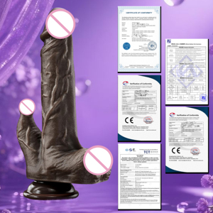 Xln Dildo Realistico in Silicone Nero Impermeabile da 8 Pollici con Telecomando, Vibratore Anale con Spinta, 5/10 Modalità di Riscaldamento, Ventosa, Giocattolo Sessuale per Adulti - Product Image 6