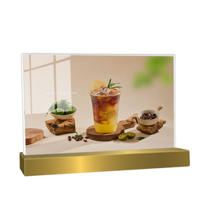 Soporte de exhibición con soporte de letrero acrílico transparente Mesa de fábrica Menú Etiqueta de <span class=keywords><strong>precio</strong></span> Folletos Carteles de papel - Product Image 3
