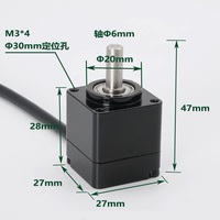 IP68 Mini encodeur absolu 27cm encodeur extérieur à un tour avec 10 12 14 16 bits SSI RS485 CAN Interface étanche