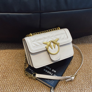 Nuevo Bolso de Hombro de Cadena a la Moda, Estilo Coreano, Bordado, de PU, con Contraste de Color y Diseño a Cuadros, Resistente y Duradero - Product Image 2