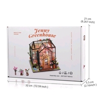 Jouet créatif DIY pour filles, maison de fleurs, modèle d'assemblage 3D fait main (La boutique de fleurs de Jenny)