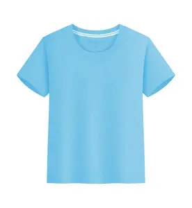 Abbigliamento estivo da ragazzo all'ingrosso maglietta per bambini in bianco di alta qualità 15% poliestere T-Shirt per bambini Top 85% cotone bianco Casual