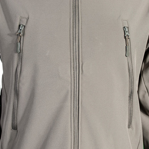 Áo khoác mùa đông nam kiểu mới 2015, chất liệu da cá mập, mũ trùm đầu, màu xám, chống thấm nước - Product Image 6