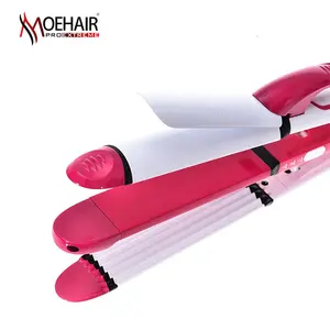 3303 Tùy Chỉnh Nhãn Hiệu Riêng 3 Trong 1 Có Thể Chuyển Đổi Tấm Tóc Styler Tóc Curler Ép Và Crimper Cho Tất Cả Các Phong Cách Thời Trang