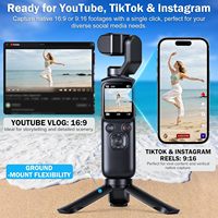 Kamera Vlogging Saku M105 4K 20MP CMOS Zoom Optik 5x Perekam Video Portabel Deteksi Wajah Nirkabel