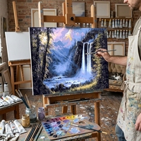 Vente en gros, dropshipping, peinture à l'huile sur toile 100% faite à la main, style Art Déco, taille personnalisée, 450 g/m², coton, décoration intérieure