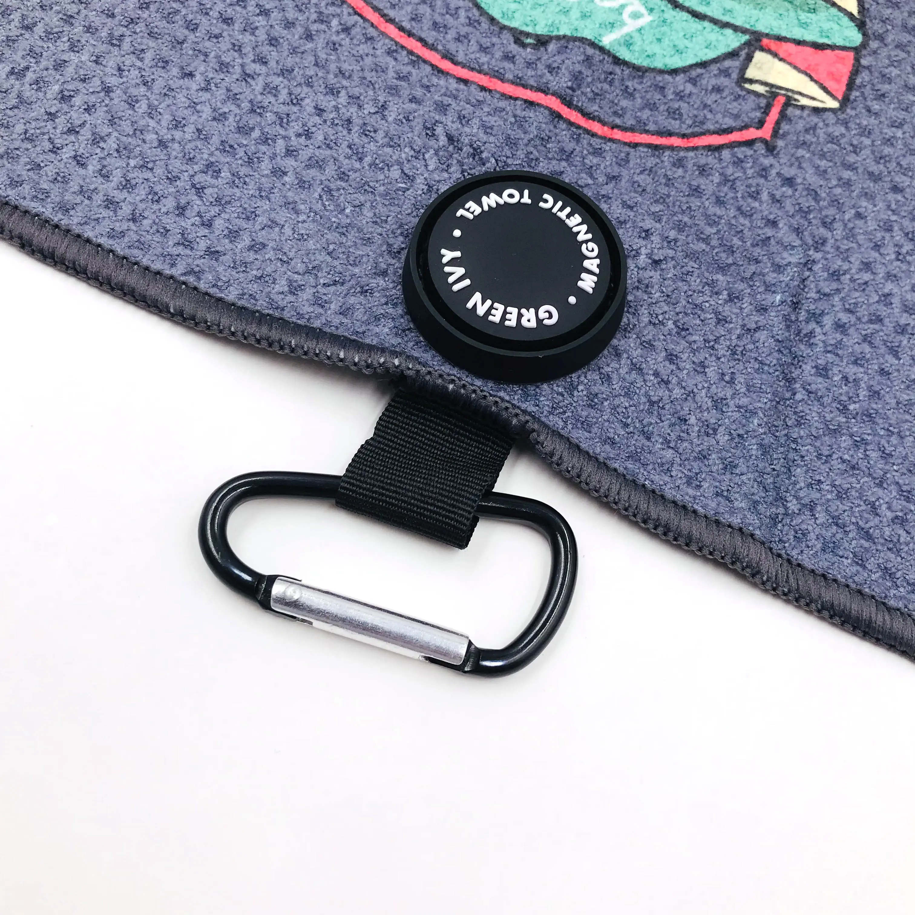 Kunden spezifisches magnetisches Mikrofaser-Golf taschen tuch mit Clip und starkem Magnet mit industrieller Festigkeit