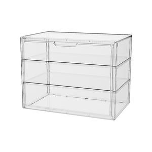 Caja de almacenamiento transparente para figuras Jiabaisi, estante de exhibición apilable de 2L para figuras de juguete, estuche organizador de escritorio - Product Image 5