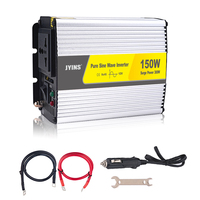 Mini onduleur de puissance 150W à onde sinusoïdale, transformateur de tension DC 12V vers AC 220V 230V avec prise universelle