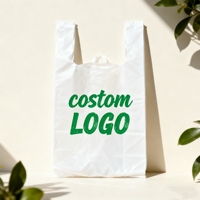 Sacs en T-shirt personnalisés en PEHD durables avec impression flexo, en matériau biodégradable pour expositions, supermarchés et commerce de détail