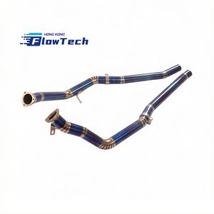 ท่อไอเสียไทเทเนียมคุณภาพสูงสีน้ำเงินด้านหน้า สำหรับ Audi RS Q8 4.0T แบบ Downpipe ติดตั้งง่าย / ใส่ได้โดยตรง - Product Image 5