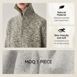 Cardigan da <span class=keywords><strong>donna</strong></span> in cotone e lana tinta unita semplice abito autunnale caldo elegante nuova giacca maglioni - Product Image 2