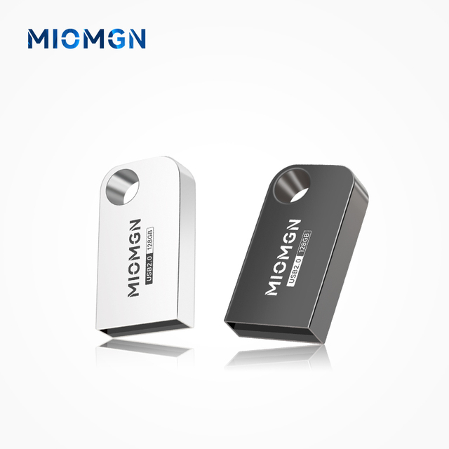 Miomgn Mini USB Flash Drive 128GB 64GB 32GB 16GB 8GB 4GB 2GB  USB2.0 &3.0 Zinc Alloy Pen Drive for Car TV PC