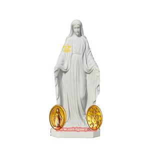 Excellente sculpture religieuse en marbre Vierge Marie et bébé Jésus Statues pour églises - Product Image 2