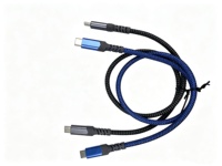 Cables de Datos de Nailon de Alta Gama Personalizados, Doble Tipo-C, Salida de Video 4K 60Hz, Carga PD, USB C Superrápido 10Gbps, Transferencia de Archivos Rápida para Cámara