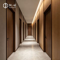 Porte d'entrée en cristal de carbone premium, anti-termites, résistante à l'humidité, isolation acoustique, design minimaliste pour hôtel, climat tropical, maison