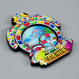 Aimant de réfrigérateur en bois de <span class=keywords><strong>Maurice</strong></span>, design tortue, souvenir de voyage, cadeau de bienvenue, ornement d'anniversaire, décoration, support d'autocollant - Product Image 4