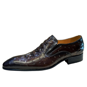 Zapatos Formales de Cuero Genuino de Grado Empresarial, Impermeables, Transpirables, Estilo Británico Retro, con Estampado de Leopardo para Hombre - Product Image 3