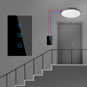 Nhà thông minh chuyển đổi ánh sáng <span class=keywords><strong>Wifi</strong></span> Cảm ứng chuyển đổi không có dây trung tính yêu cầu Alexa Google nhà điều khiển bằng giọng nói - Product Image 4