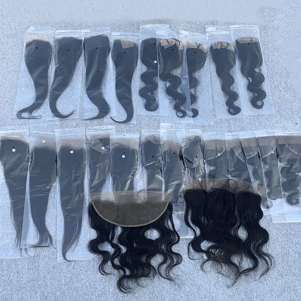 Cheveux brésiliens naturels Swiss Lace Frontal — recool, Lace Frontal, Transparent HD, 13*4, cheveux humains, vente en gros