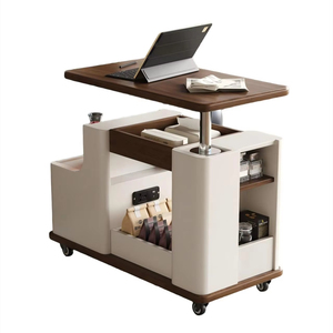 Bàn cà phê có thể điều chỉnh chiều cao xoay hiện đại với thiết kế di chuyển gỗ xây dựng - Product Image 1