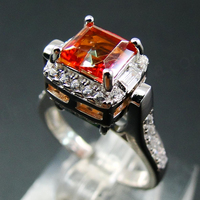 Bague réversible en argent sterling 925 plaqué rhodium avec améthyste naturelle pour mariage ou fête